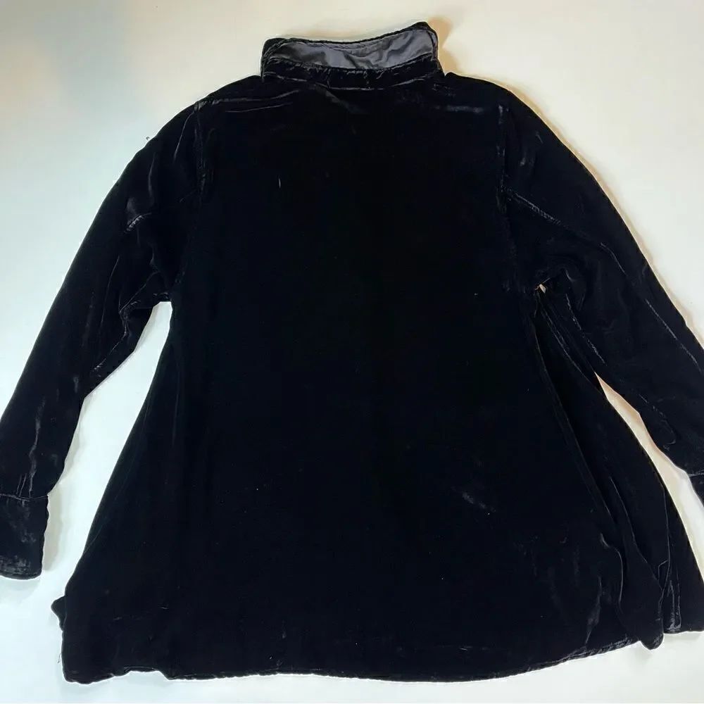CP Shades Romy Velvet Rayon Silk Button Down XS - Picture 10 of 12